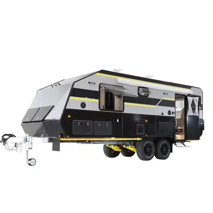 Новая роскошь поставляется с солнечными панелями и мебелью airstream небольшой экспедиционный внедорожный Трейлер 4x4 для кемпинга