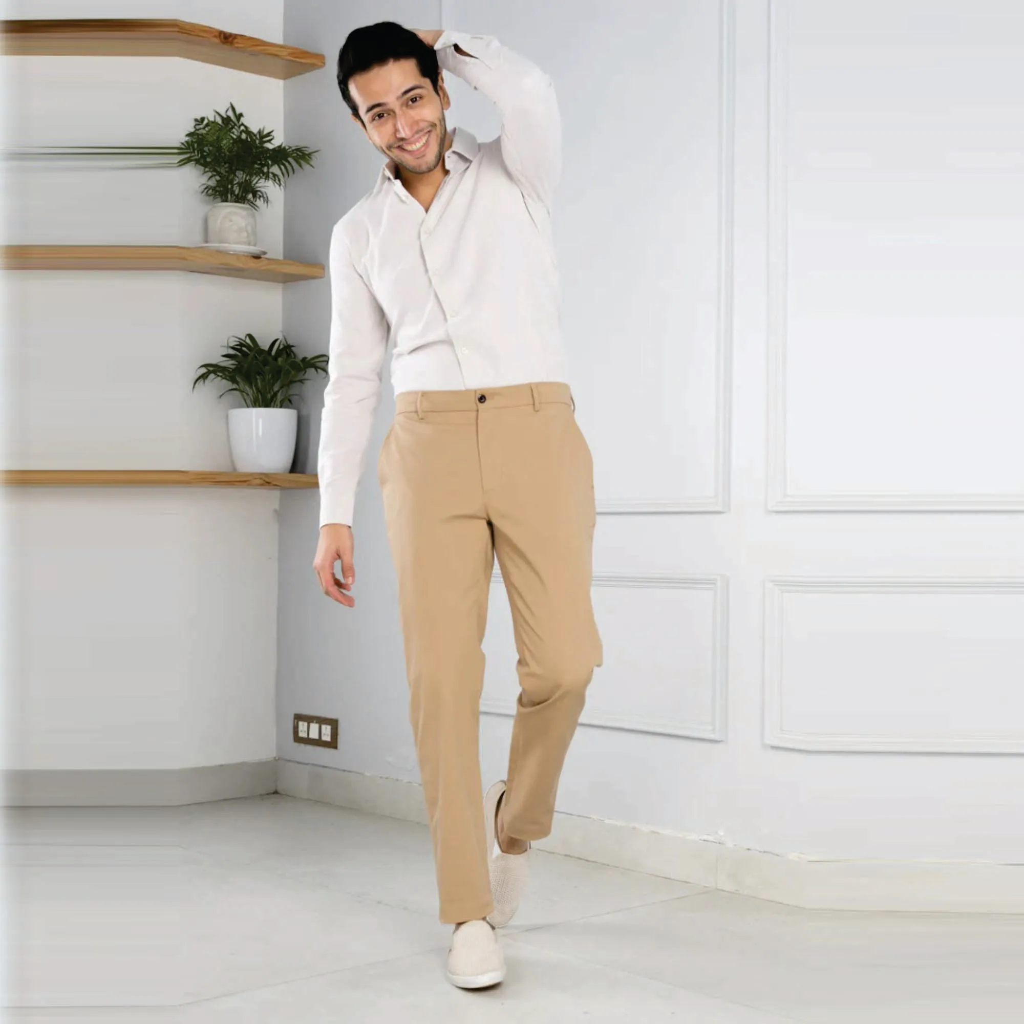 Wholesale Blank Office Khaki Mens Business Pants Black Cotton Spandex Chino Casual Men Pants & Trousers