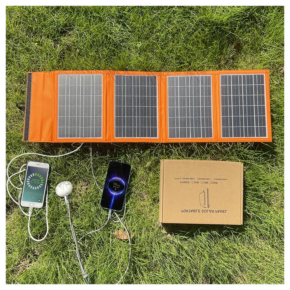 20W Diy Portable Solar Generator Panel Mobile Charger Foldable for Phone