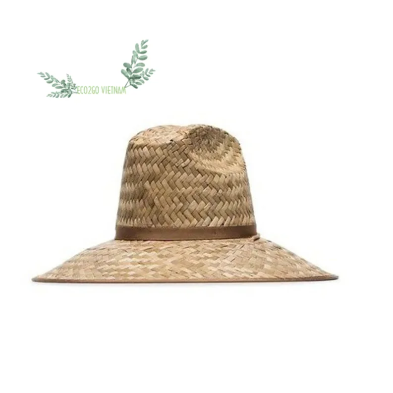 Summer Straw Sun Hat Wide Brim Beach Hats UV Protection Hat - By Eco2go Vietnam