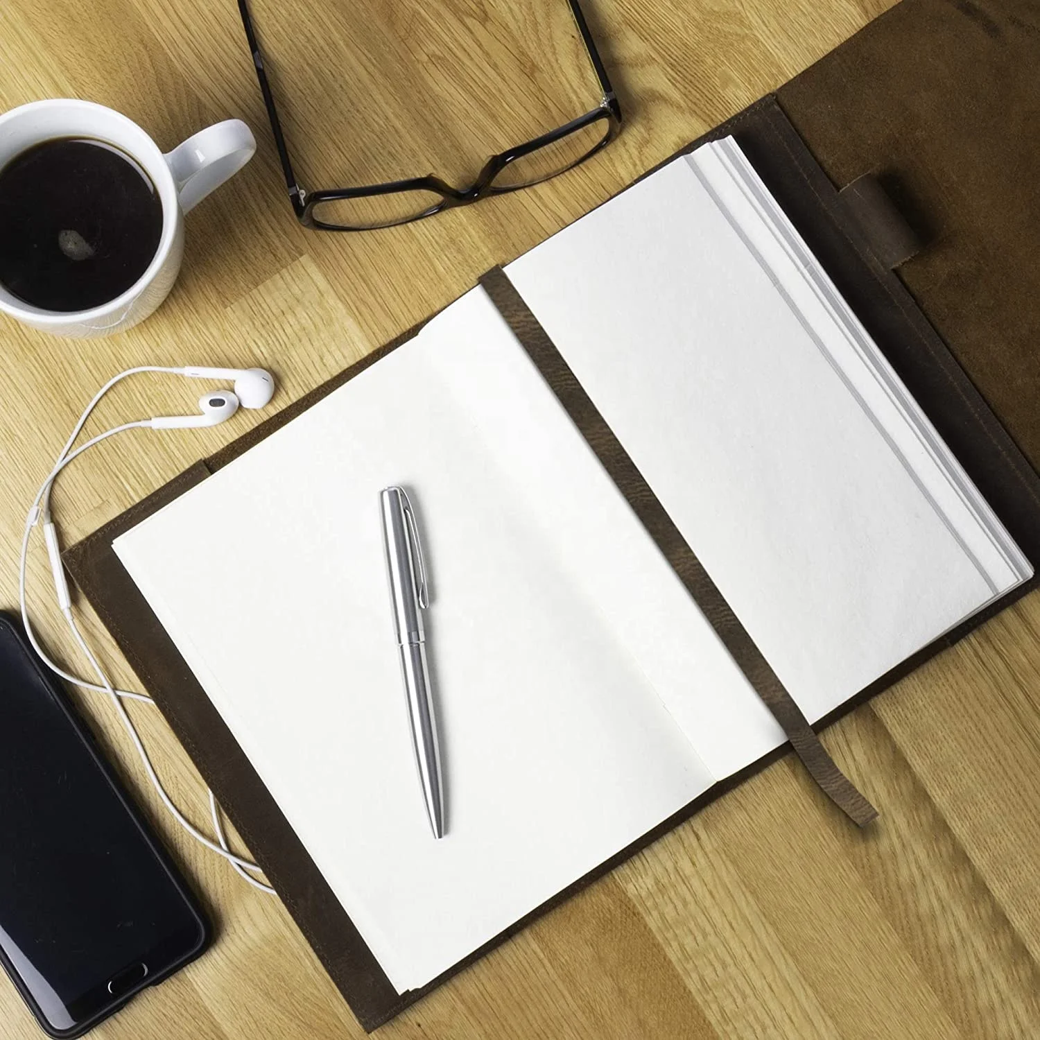 Refillable Handmade cotton paper 100% Genuine Leather Journal Notebook Diary or sketch book or yoga journals Gift for Him or Her