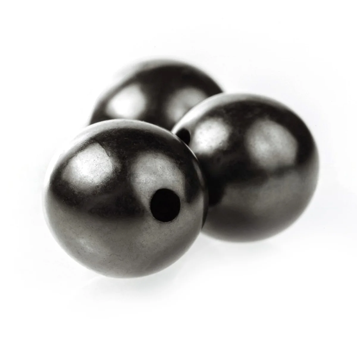 Полированные Шунгитовые бусины с отверстиями 6 мм нитки набор из 50 штук для ожерелий и цепочек бисера ювелирные изделия