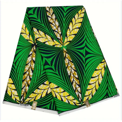 Wholesale High Quality 100% Cotton Fabric African Wax Print Ankara and Holland Vitenge Wax Cotton Fabric