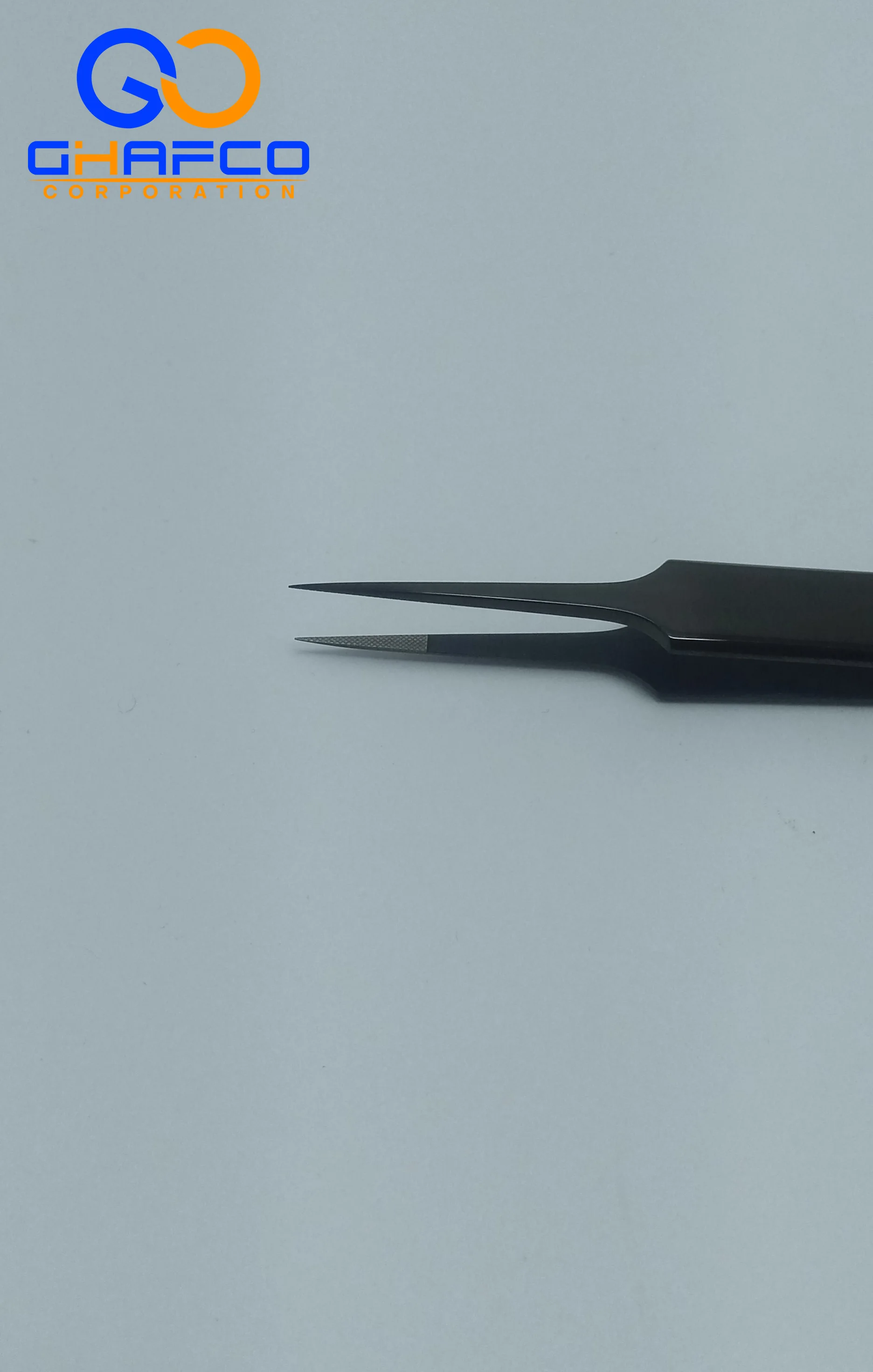 A Shape Pointed Fiber Tip Polish Black Plasma Coated Eyelash Extension Tweezers Russian Volume Tweezers Customized Tweezers