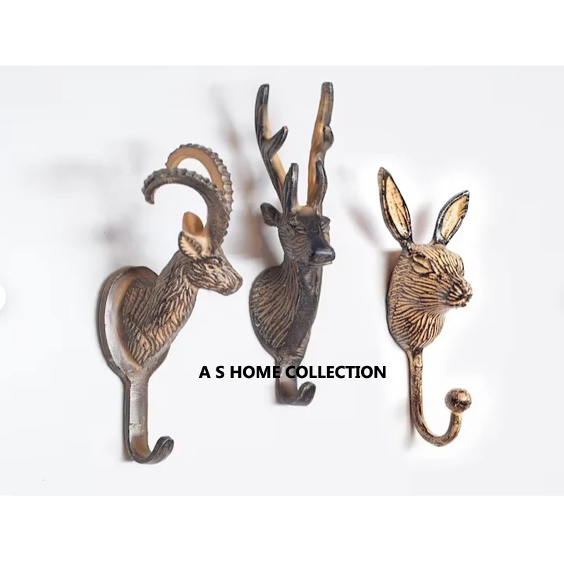 latest 2024 American Country brass flower design luxury Hook home golden Wall Decoration hangers