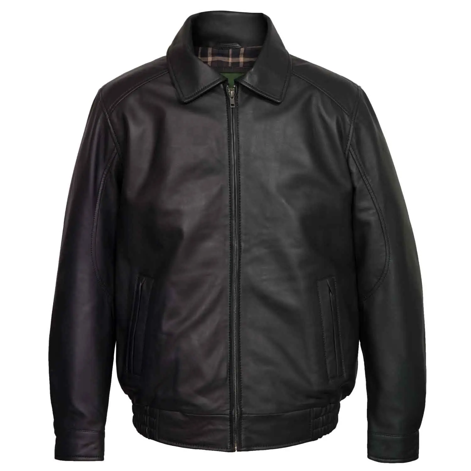 Fashionable Trend High-quality Plus Size Fastening Jacket Attractive  Full-grain Real Down collar men Leather Jacket for Men