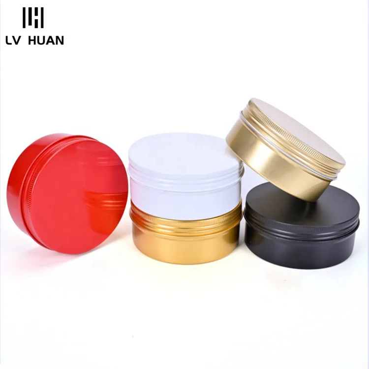 150ml Wholesale Matte Black Cosmetic Aluminum Jars For Car Wax Cream Scent Candles