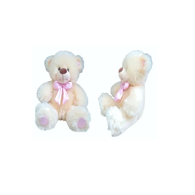 Best Quality Sit Bear Poly With Satin Bow Light Weight Teddy Bear for Girls Toys at Available Bulk Supply