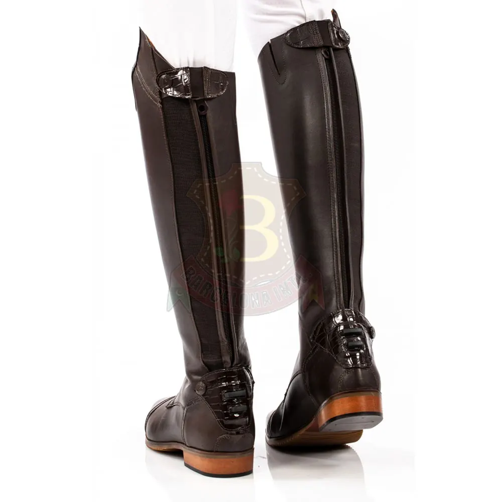 Высококачественные кожаные ботинки для верховой езды, Водонепроницаемые кожаные ботинки для верховой езды с индивидуальным логотипом