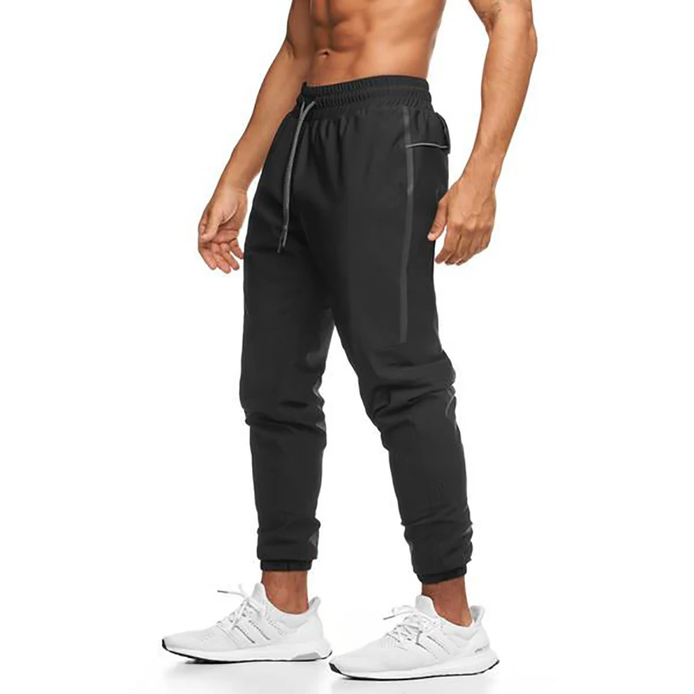 Jogger Men Fitness Cotton Tech Pants Wholesale Drawstring Plus Size Sports Custom Pockets Breathable Mens Pants and Trousers