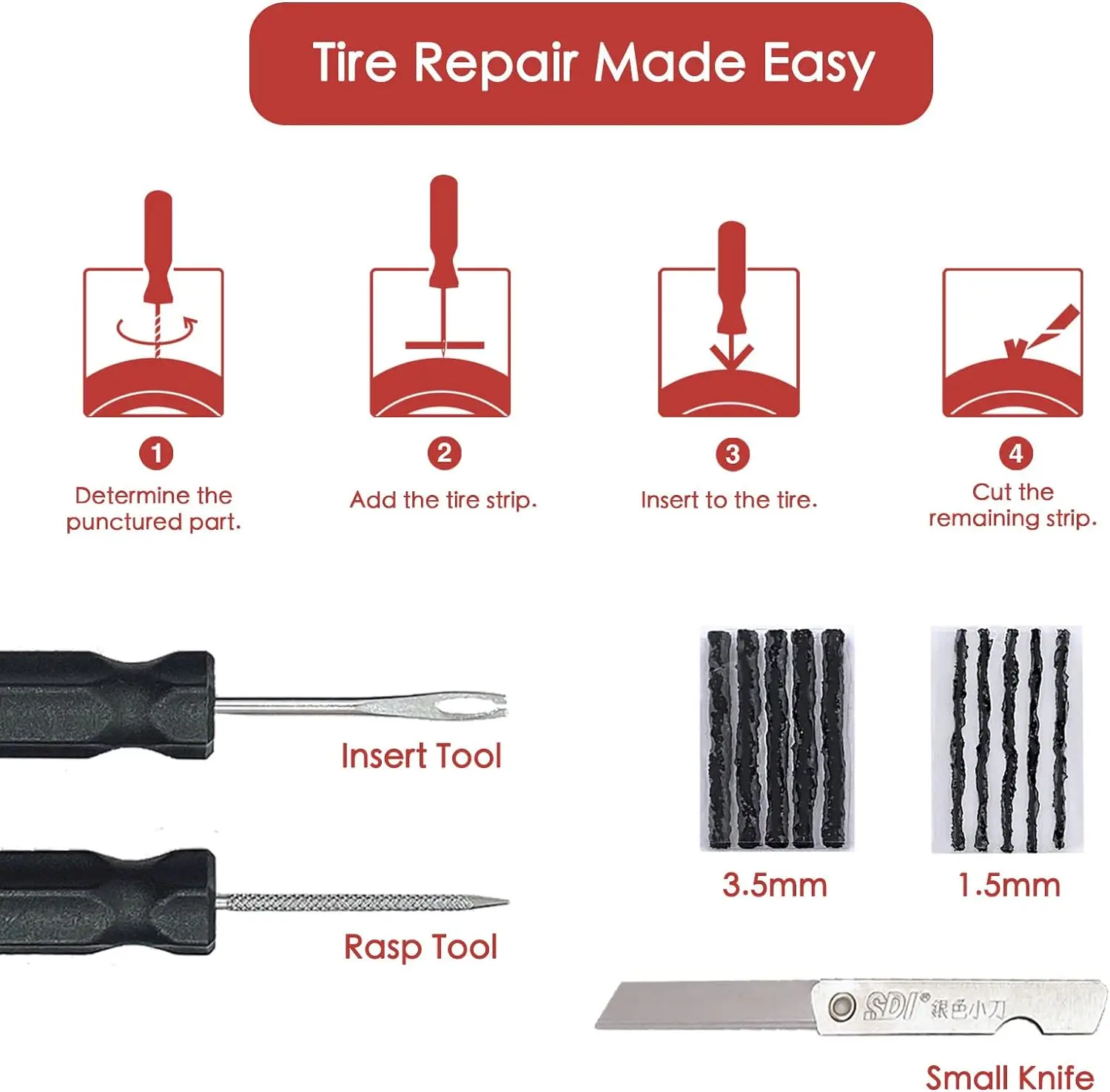 tire repair tool kit bag for bike