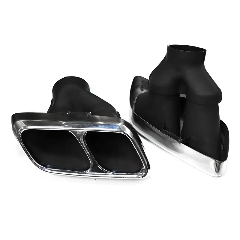 SYPES Factory wholesale silver square muffler tip for 2012-2017 Land Rover svr exhaust pipe modification svr bumper diffuser