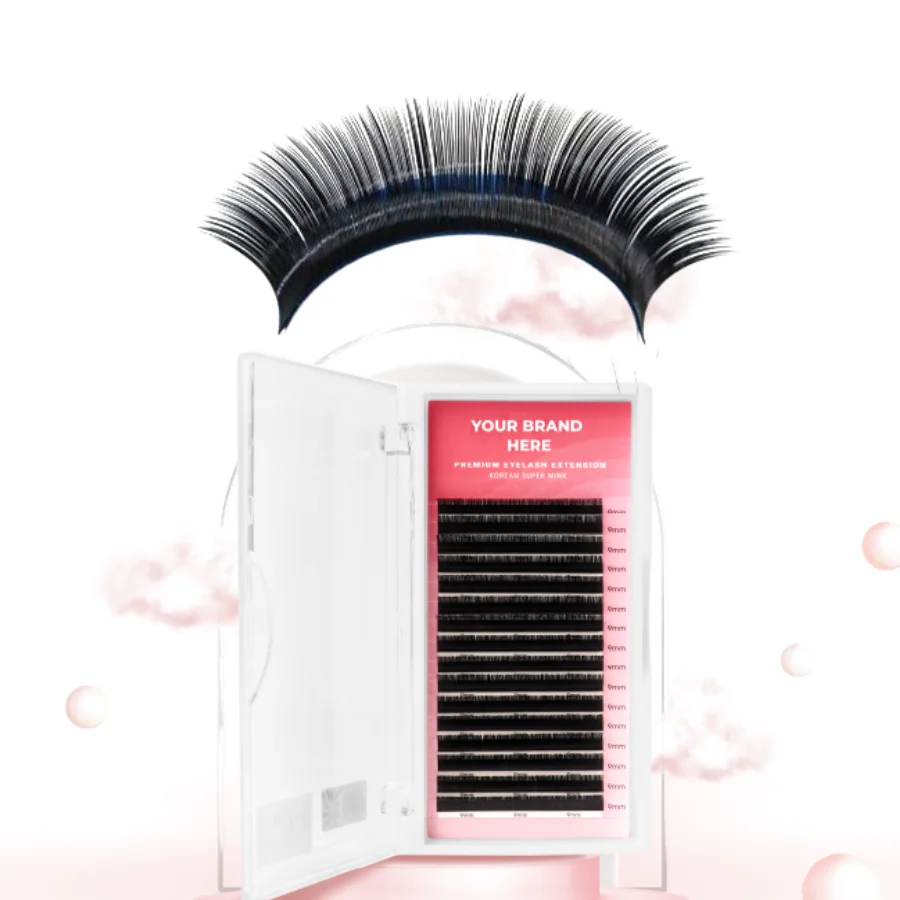 Private Label Eyelashes Individual Faux Mink Eyelash Extensions 0.03-0.15mm Wholesale Cashmere Volume Lash Trays