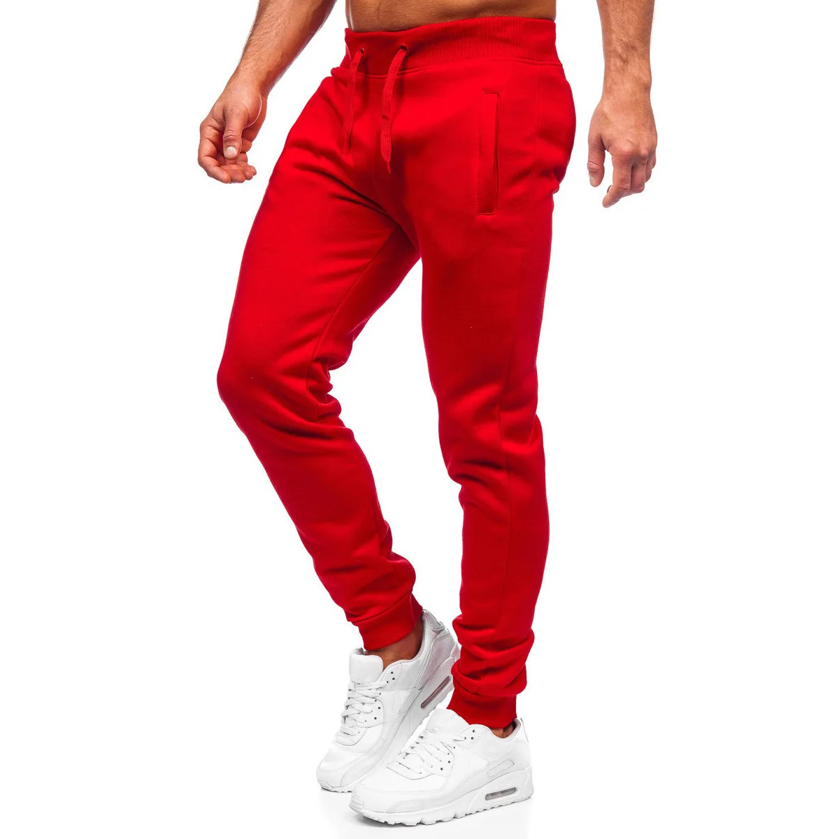 100% Cotton Skinny Casual Jogger Sweat Pants Wholesale Gym Slim Fit Trousers Custom Logo Flat Front Style Cheap Price