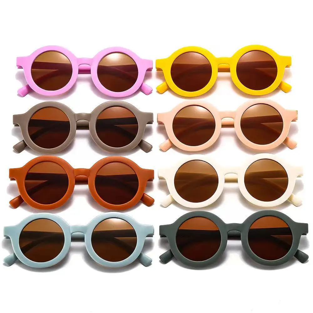 8128 Toddler Children Beach Baby girls Sunflower Sunglasses Plastic Frame Round Character Eyeglasses Kids Sun Glasses