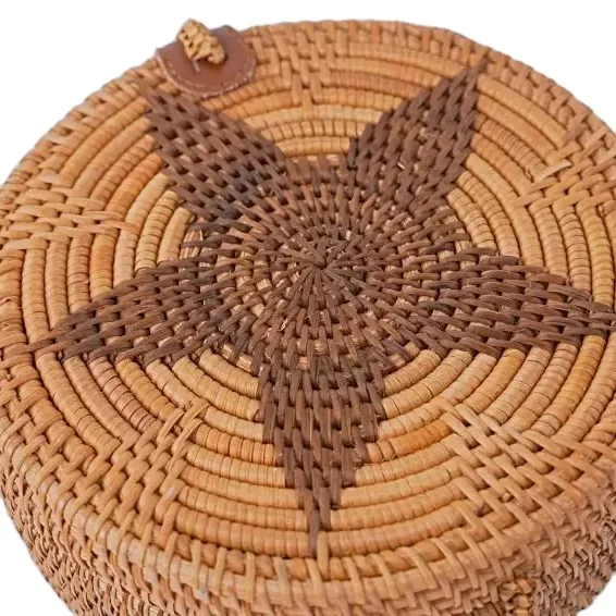 New Arrival Wholesale Boho Straw Fashion Bag Summer Raffia Straw Tote Bag Rattan Handbag Hot Selling  From Vietnam MHBB1