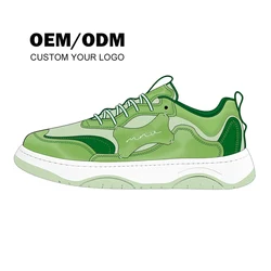 2022 High Top Low Logo Brand Split Genuine Leather Manufacturer Women Men Private Label Custom Casual Sport Shoes Sneakers