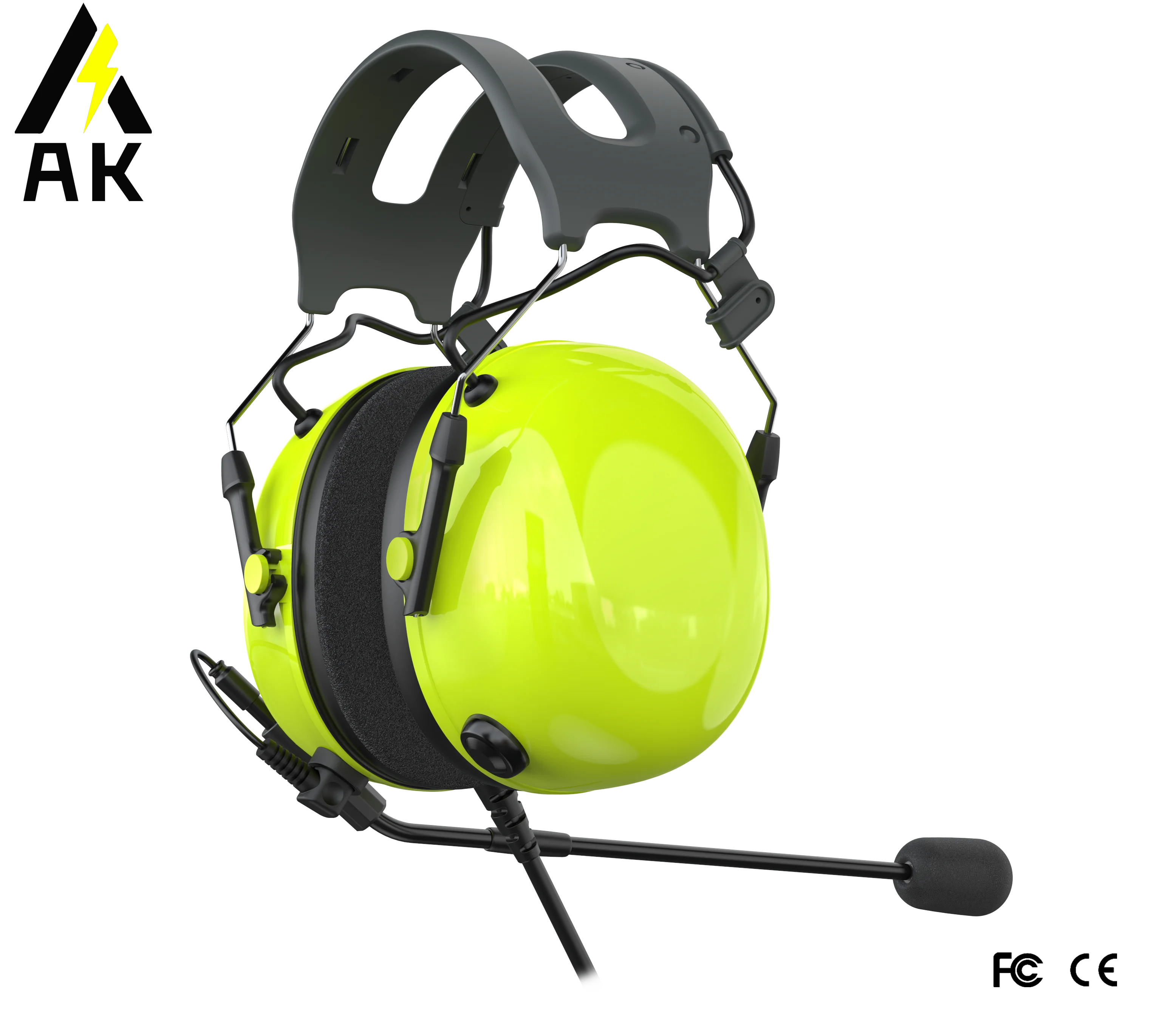 High Quality Flexible Ak 11 Heavy Duty Passive Noise Cancelling Communications Headset With Lightweight Design