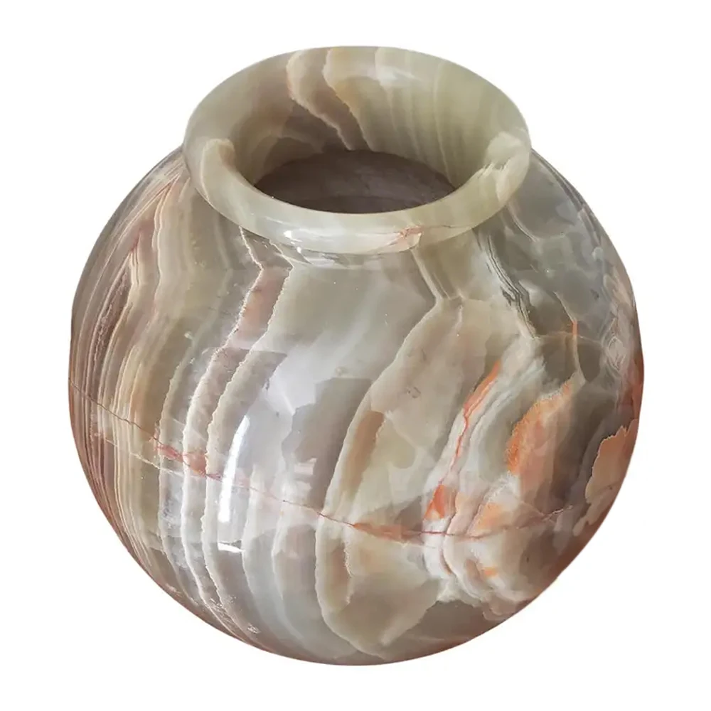 Different Colors And Size Round Shape Onyx Vase Factory Made OEM ODM style Multipurpose Onyx Vase For Sale