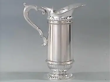 Кувшин с фильтром для воды/Винтажный кувшин воды из зеленого стекла/кувшин стекла подарок на свадьбу Серебряный графин латунный