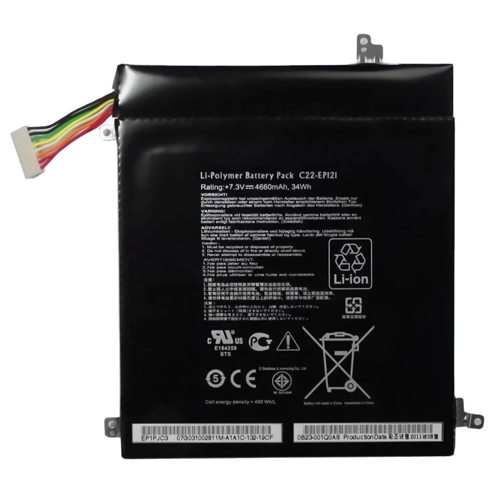 Factory 7.3V 34whC22EP121 laptop battery Compatible for ASUS Eee Pad B121 EP121 B121-A1 B121-1A001F series batteries