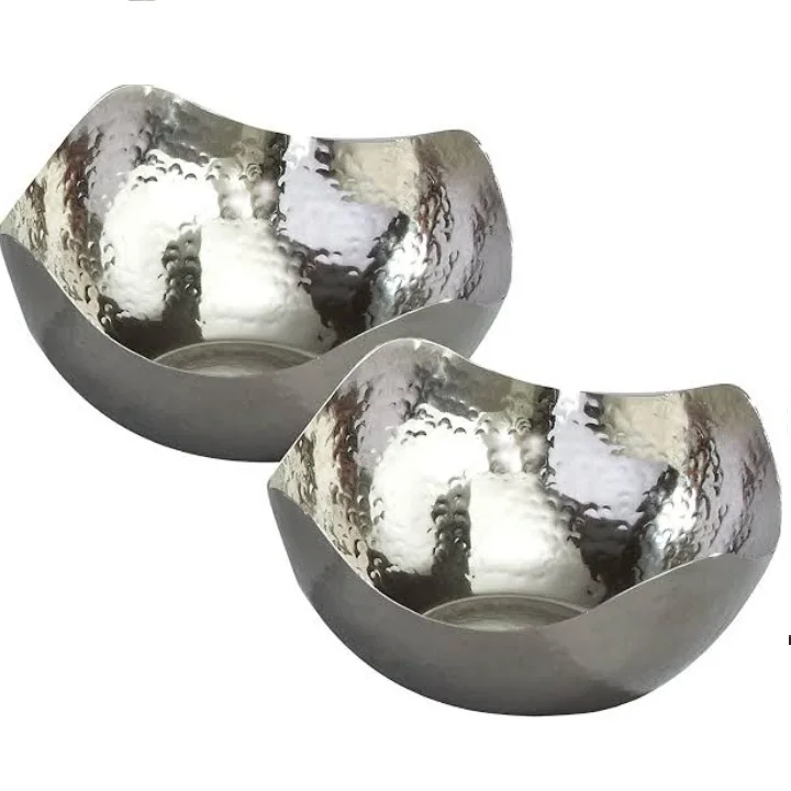 Домашняя кухонная утварь Сервировочная миска для еды и салата новая концептуальная никелированная отделочная по оптовой цене