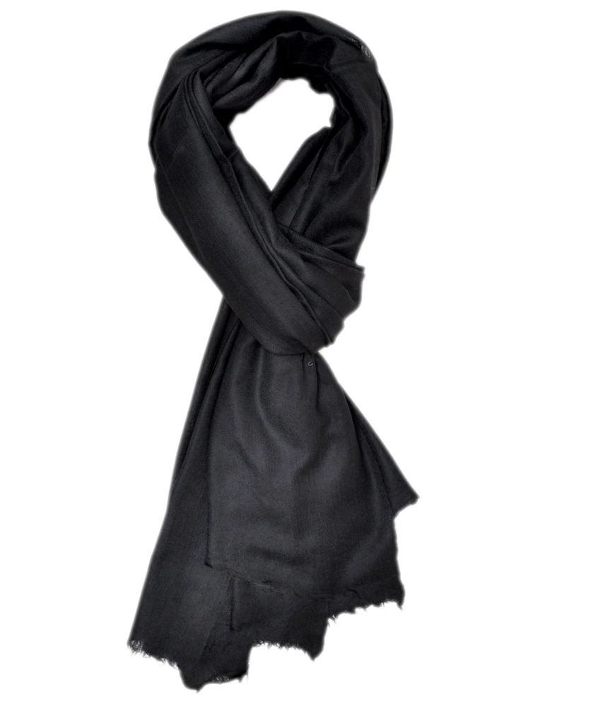 Cozy 100% Cashmere Wool Black Scarf Lightweight Yet Warm Offering Ultimate Comfort and Sophisticated Style for Chilly Days