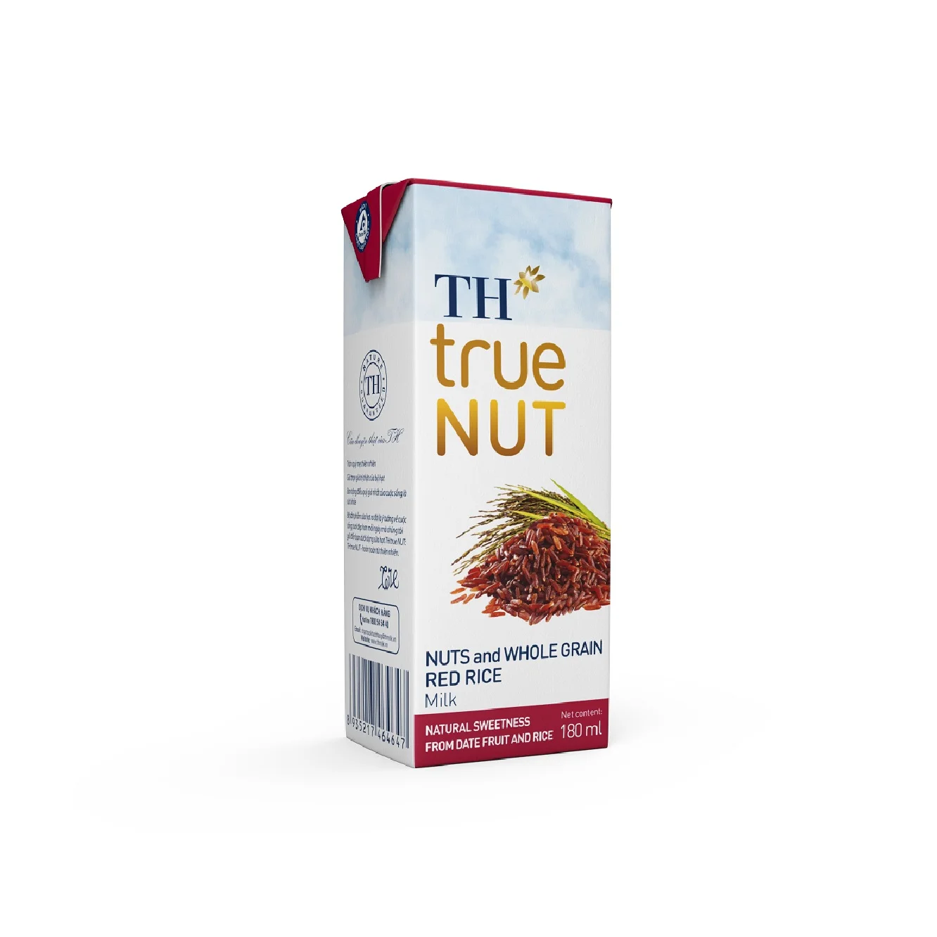 Nuts & Whole Grain Red Rice Milk TH true NUT 180 ml Vegan Drinking Product Sterilized Blended Flavored Milk