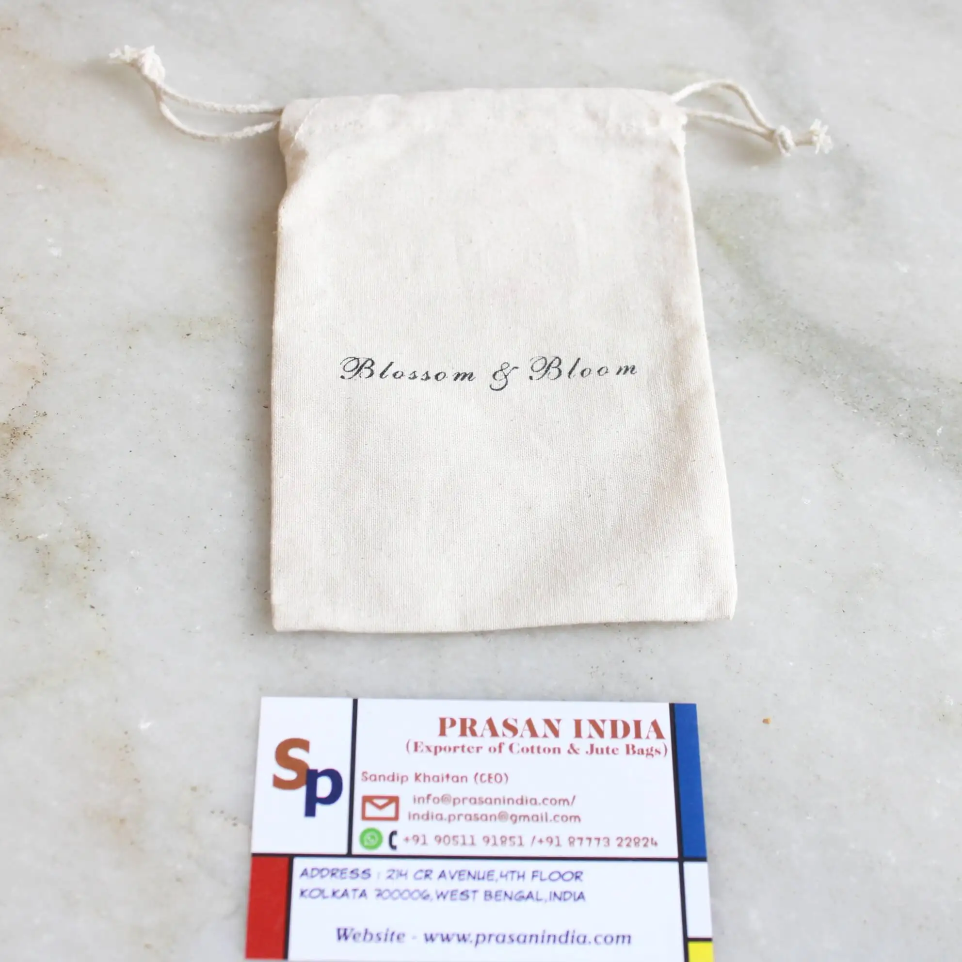 Drawstring Custom Jewelry Gift Storage Fabric Canvas Drawstring Bag Wholesale Cotton Drawstring Bag Pouch With Logo Printing