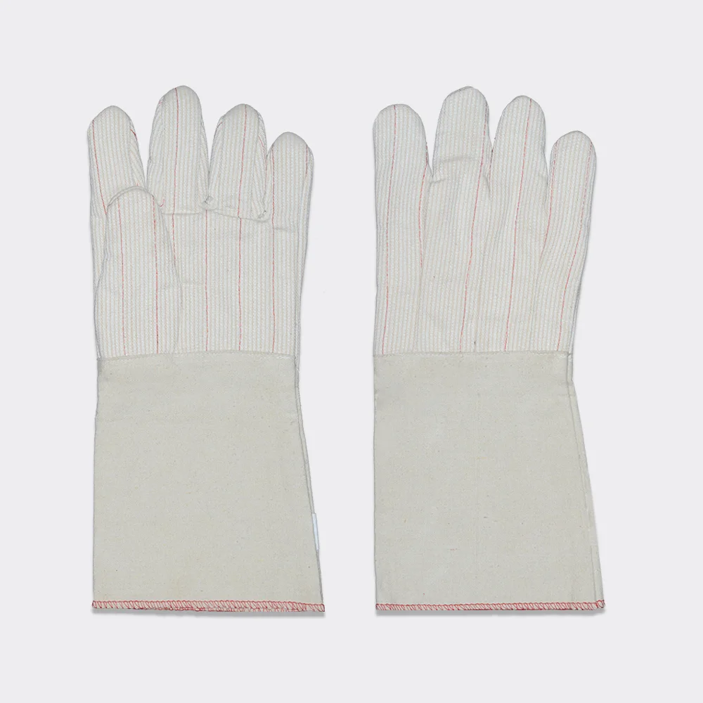 Top Quality Hot Mill Triple Palm Gauntlet Heat Protection Thermal Cotton Extend Cuff Glove Wholesale Customized Color Size Style