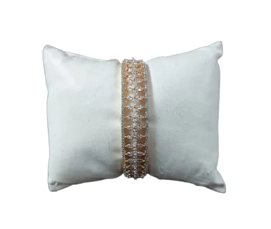 Custom American Diamond Designer High Quality Gold Plated Jewelry Zircon Wedding Bangles Bracelets for women