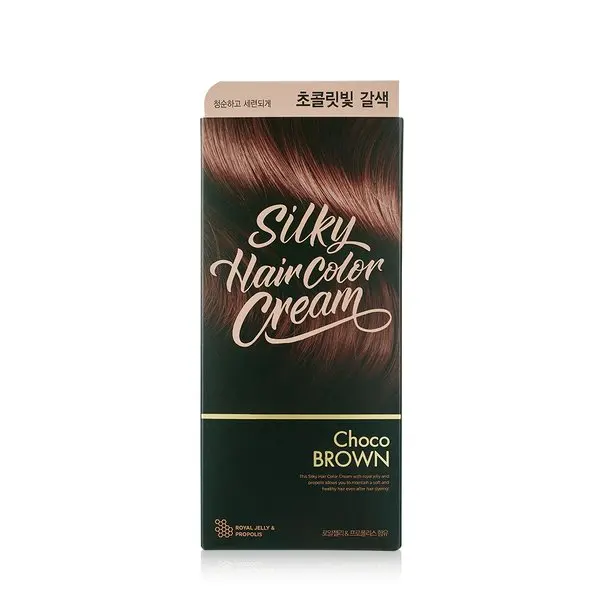 New Arrival Hot Selling Korean Hair products Product Wholesale THE FACE SHOP Stylist Silky Hair Color Cream Chocolate Brown 130g