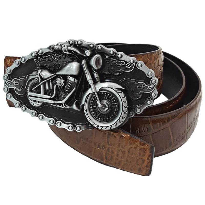 Wholesale 3D Sculpting Cowboy Luxury Wide Metal Mencasual Belt Buckle For Custom