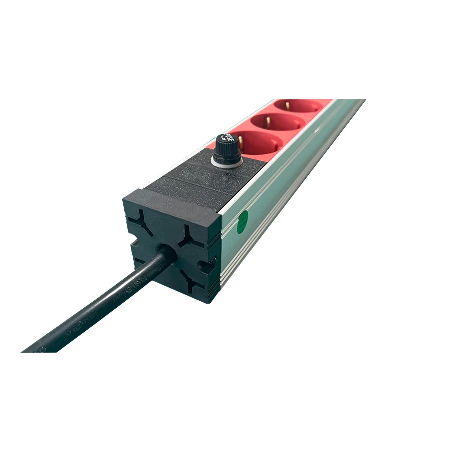 19inch Rack Mount PDU with 8 Euro Schuko Sockets to Euro Schuko Plug