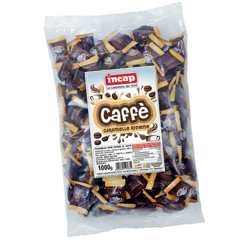 Hot Selling Incap Coffee Flavoured Filled Candies Coffee Candy Brown Filled Candy And Italian Hard Candy For Coffee Lover