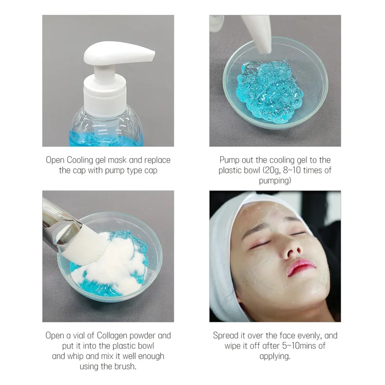 korean skin care private label vegan egf moisturizer collagen mask Cooling facial Mask powder Soothing Gel Centella Asiatica