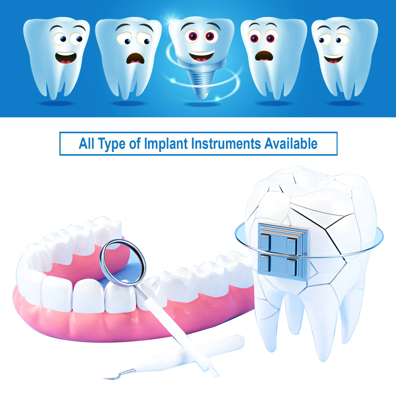 8 шт. набор зубных хирургических Сверл с титановым покрытием