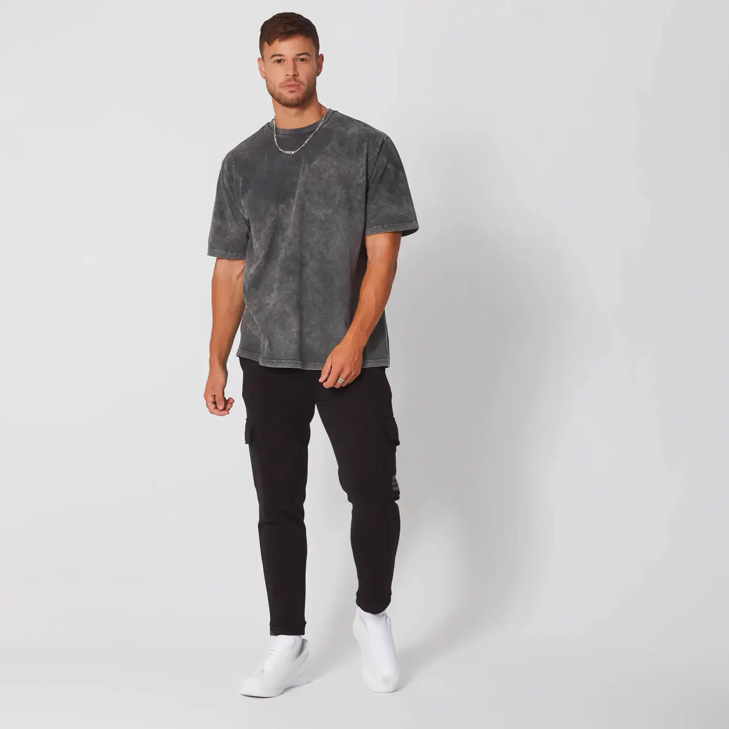 High Quality 230gsm Acid Washed T Shirts Oversize Jogging Wear Running Acid Wash Shirts Crew Neck Short Sleeve Stone Wash TShirt