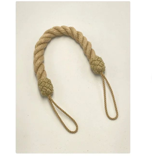 ROPE DOOR STOPPER to silence loud slamming doors Stop Thick Rope - Braided Chunky Jute Rope - Nautical Decor