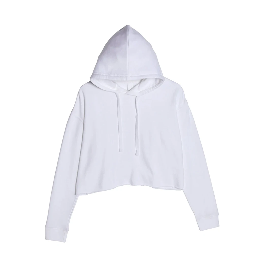 New Fashion Custom Heavyweight Hoodies Boxy Fit Bottom Drawstring Pullover 450 Gsm Blank Cropped Hoodie