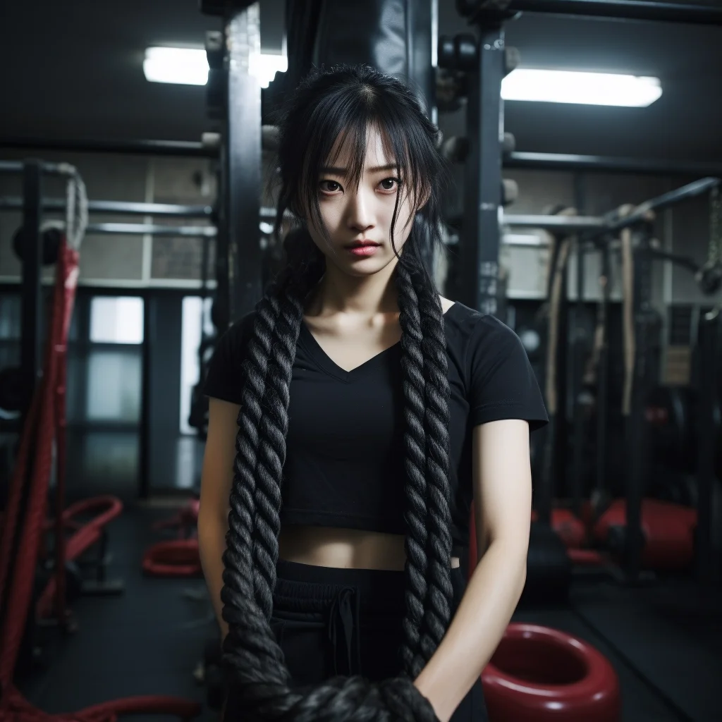 SKSPORT  Gym fitness 1.5' inch  diameter manila climbing rope With Hook