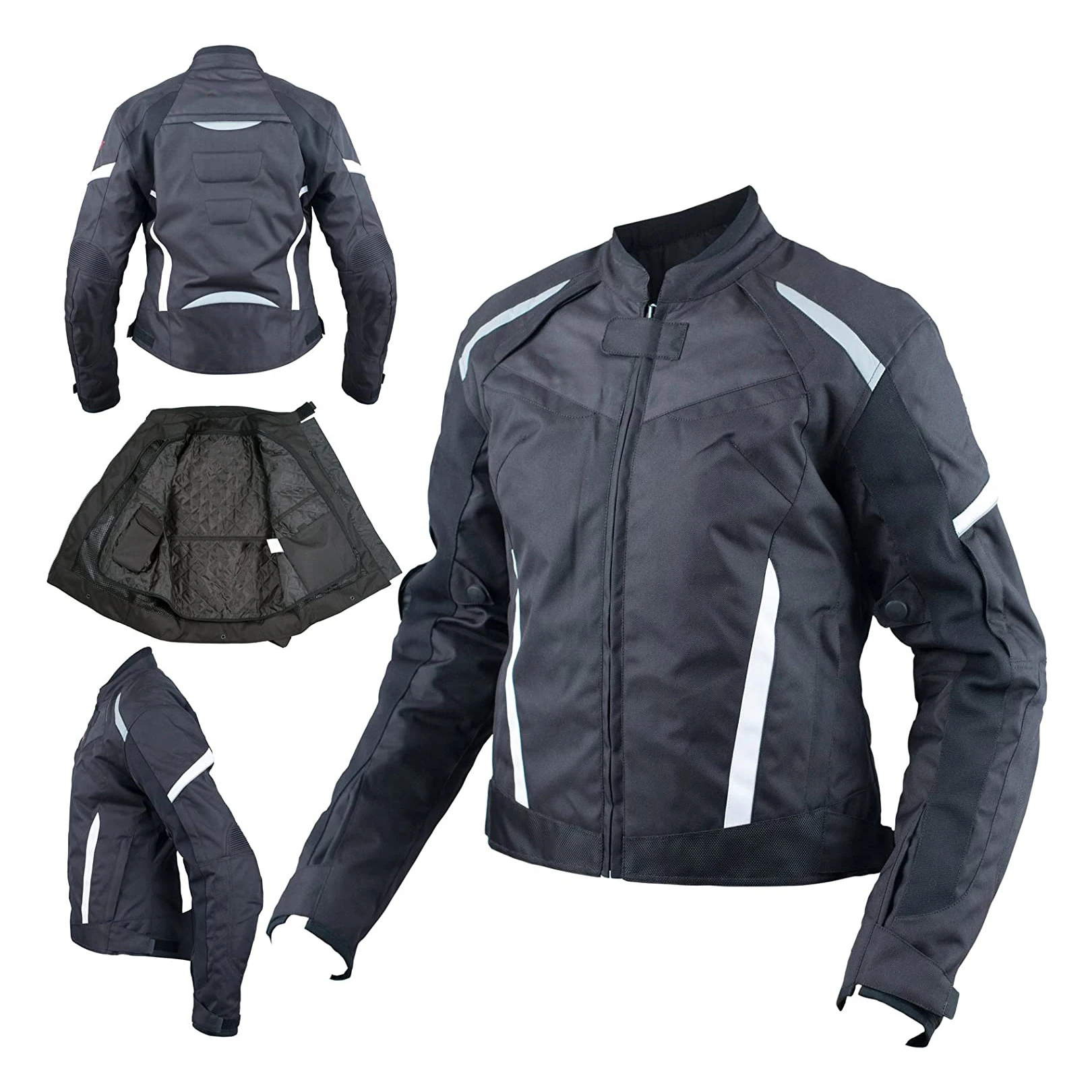 Genuine Leather Top High Quality Waterproof  & Auto Racing Wear Custom made own design men cordura jacket