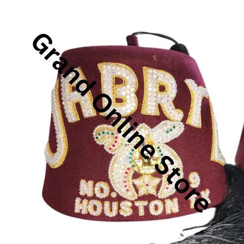 Best Shriner Fez Hats Red Color Customizable & Affordable Price Shriner Fez for Sale Order Your Personalized Masonic Fez Today