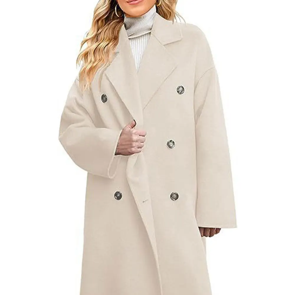 Wool Blends Women Winter Coat Fashion Jacket  Cotton Long Wool Jacket Women Autumn Winter 2023 Collar Double  Wool & Blends