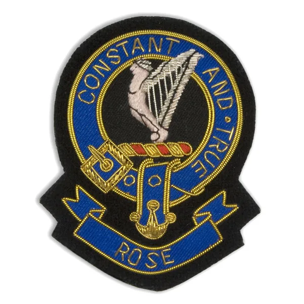 OEM Custom Logo Embroidered Blazer Cloth Pin Badge 45 mm Business Time Handmade in Factory Price