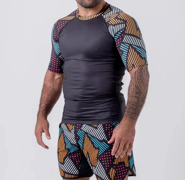 Mma rushguard на заказ Rash Guard дышащий и 4-стороннее растягивающее настраиваемое полностью сублимационные