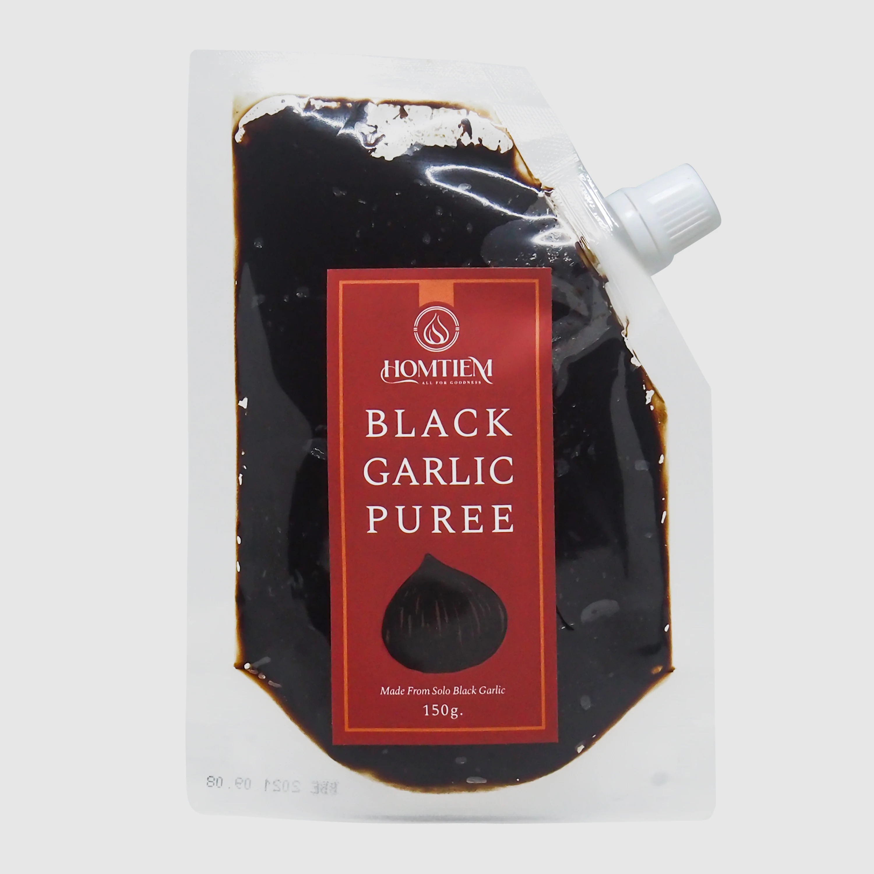 Homtiem 5.29 Oz Certified GMP HACCP Healthy Black Garlic Puree in Piece Ready to Eat Snack for Food Additives Recipes
