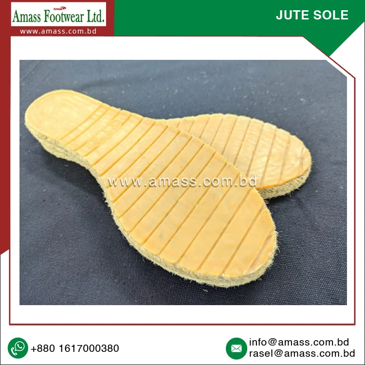 Professional Supplier of Best Quality Widely Selling 100% Handmade Jute & Rubber Material Espadrilles Sole at Low Price