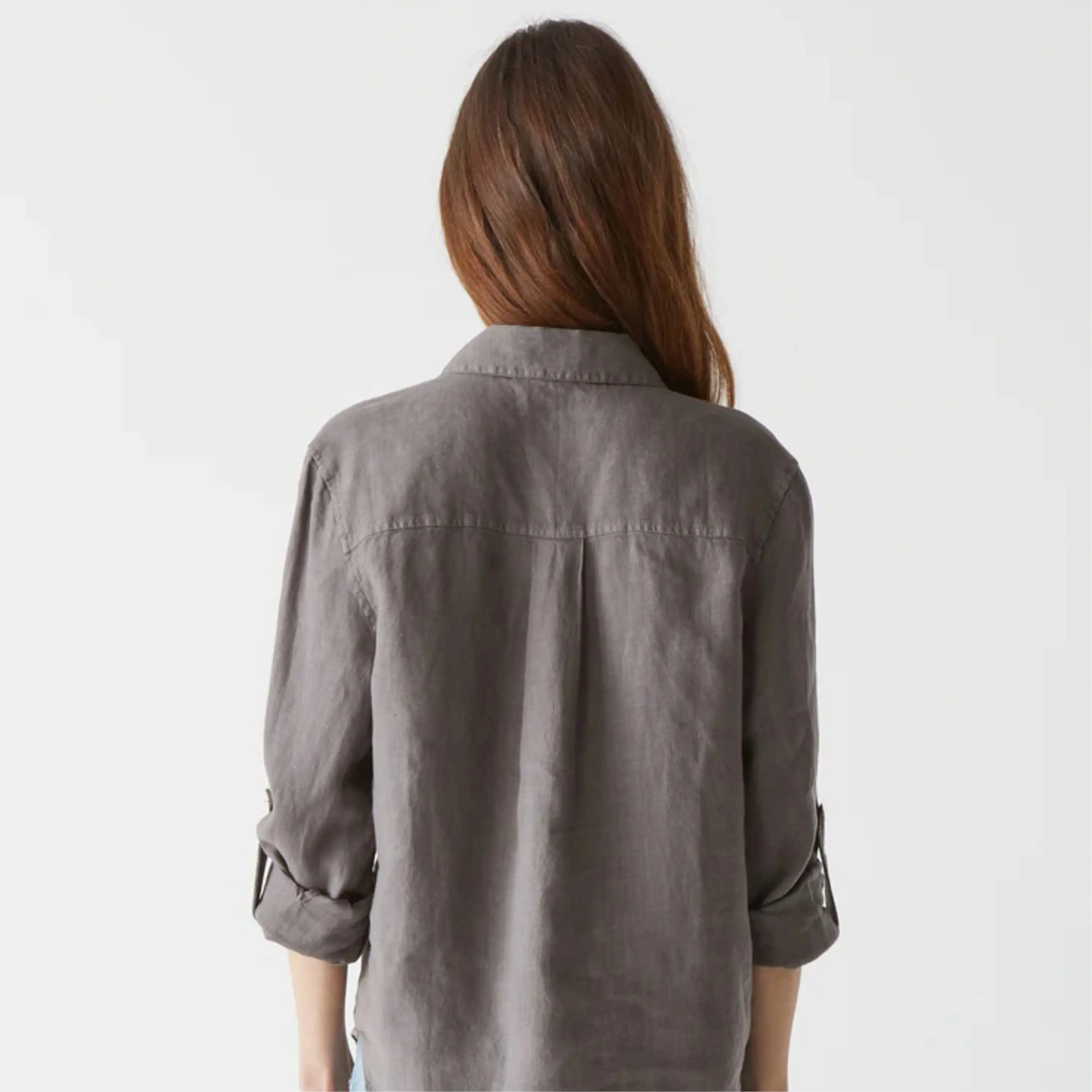 Casual Denim Button-Down Shirt for Women - Stylish and Durable, Great for Daily Wear, Available in Classic Blue and Dark Washes