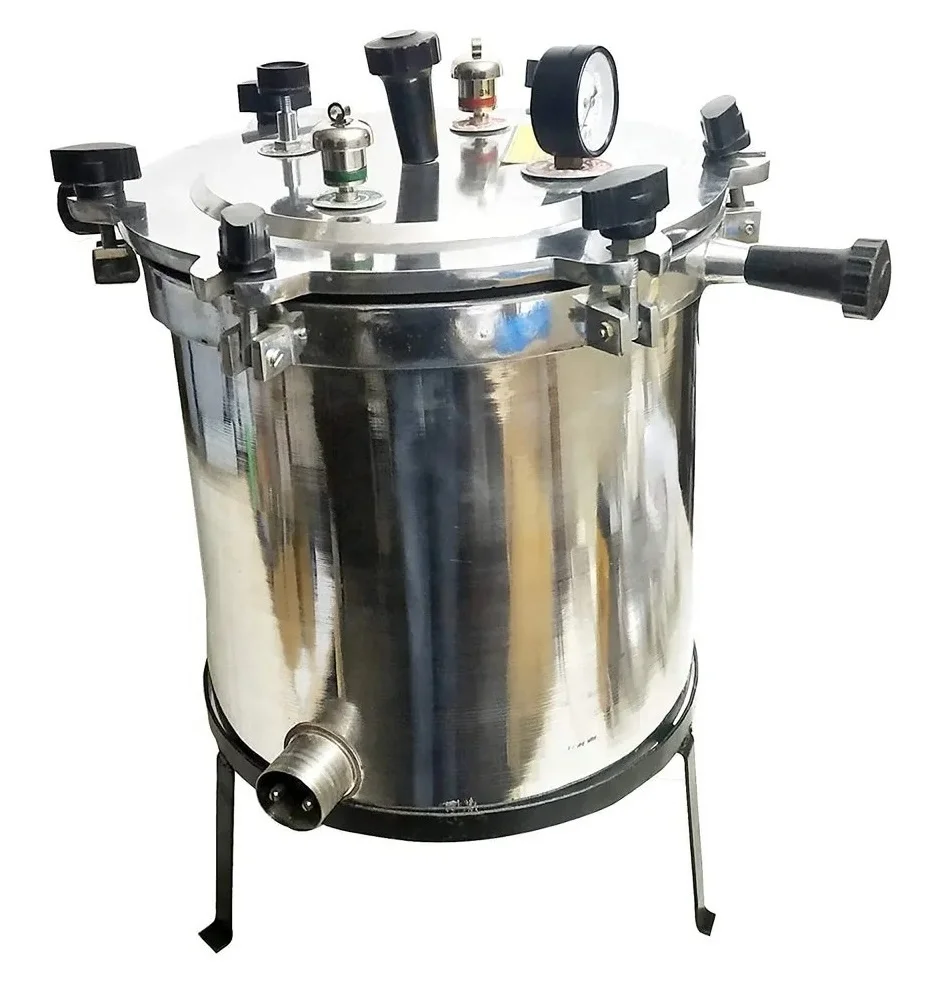 Stainless steel portable autoclave Laboratory portable Steam sterilizer autoclave 22 liter dental autoclave